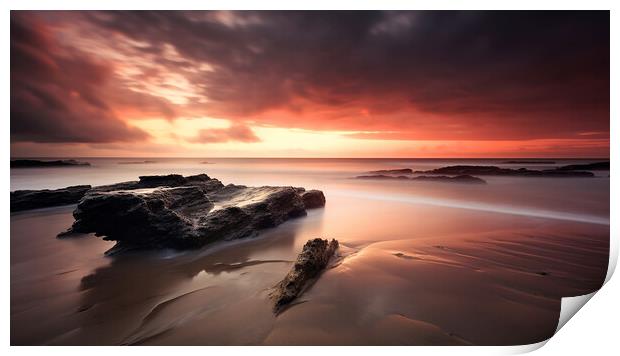 East Beach Nairn Print by Steve Smith