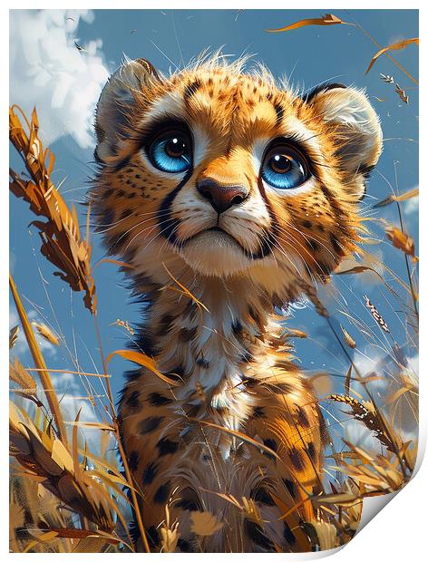 Charlie The Cheetah Print by Steve Smith