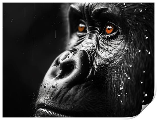 The Silverback Gorilla Print by Steve Smith