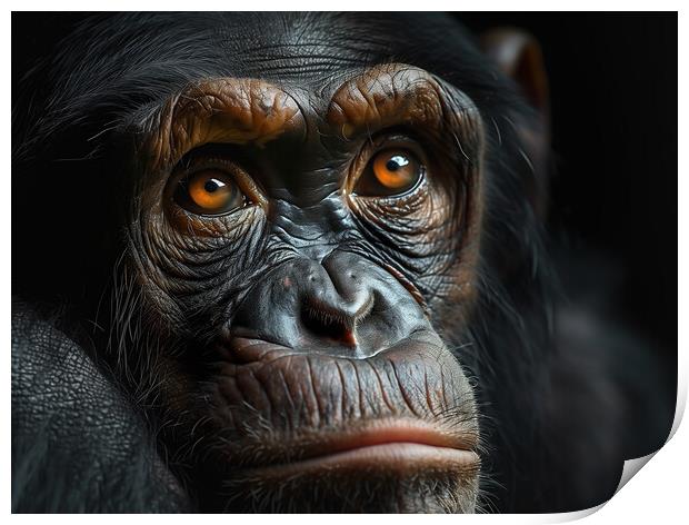 Chimpanzee Print by Steve Smith