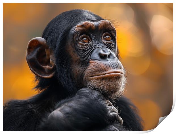 Chimpanzee Print by Steve Smith