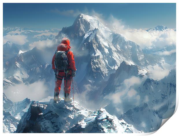 Assault On Everest Print by Steve Smith