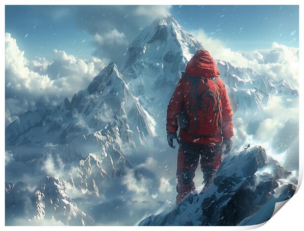 Assault On Everest Print by Steve Smith