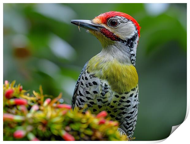 Green Woodpecker Print by Steve Smith