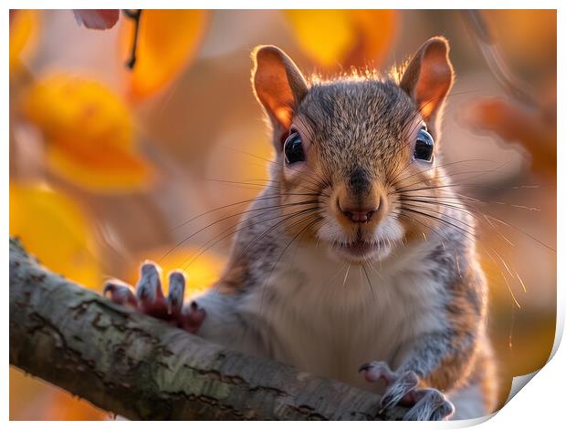 Grey Squirrel Print by Steve Smith