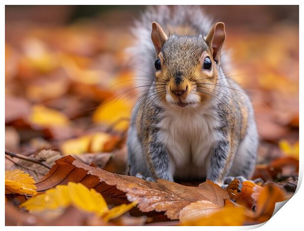 Grey Squirrel Print by Steve Smith