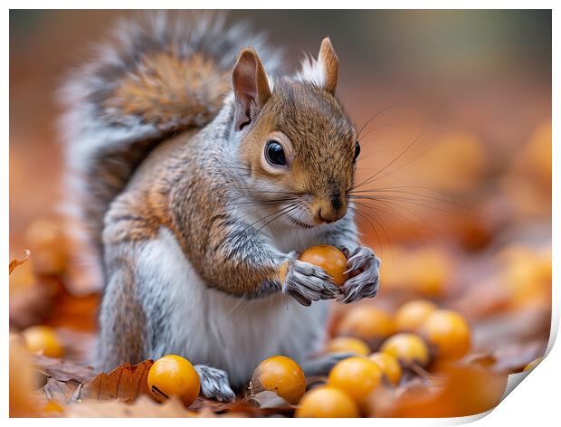 Grey Squirrel Print by Steve Smith