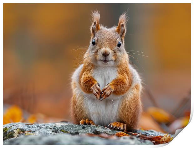 Red Squirrel Print by Steve Smith