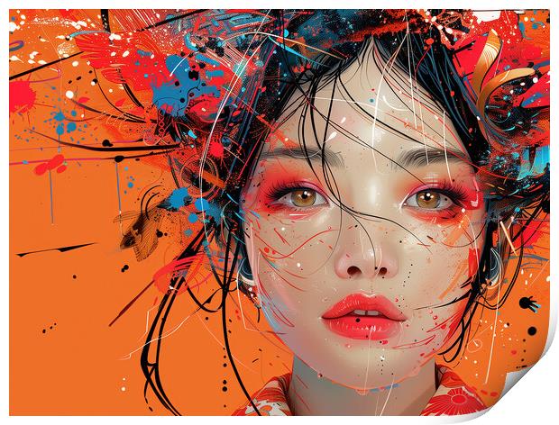 Geisha Girl Art Print by Steve Smith