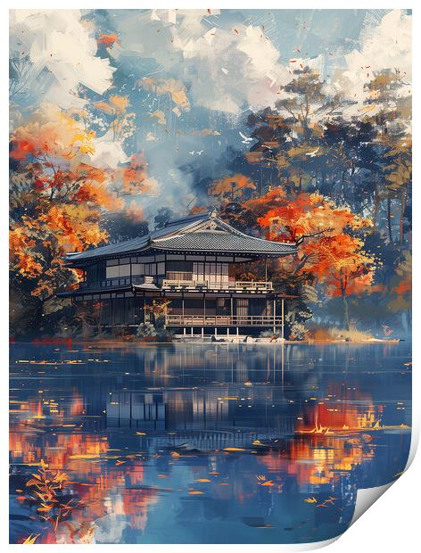 Minka Traditional Japanese House Print by Steve Smith