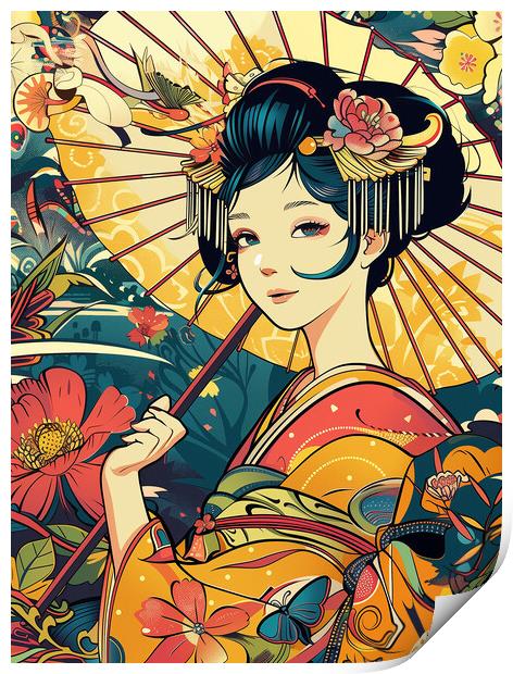 Geisha Girl Art Print by Steve Smith