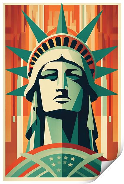 Vintage Travel Poster New York Print by Steve Smith