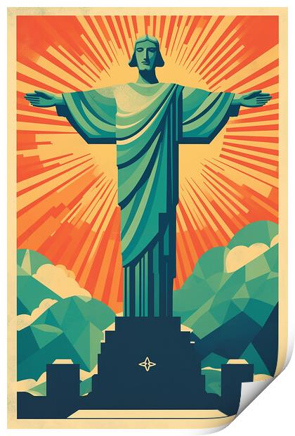 Vintage Travel Poster Rio De Janeiro Print by Steve Smith