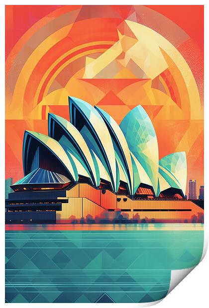 Vintage Travel Poster Sydney Print by Steve Smith