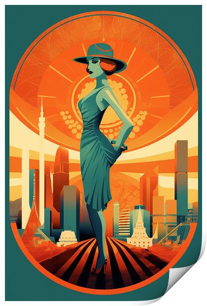 Vintage Travel Poster Las Vegas Print by Steve Smith