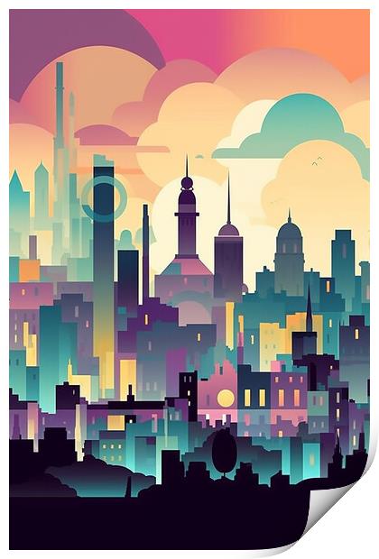 Vintage Travel Poster Berlin Print by Steve Smith