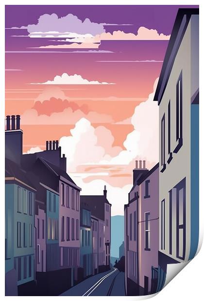 Vintage Travel Poster Edinburgh Print by Steve Smith