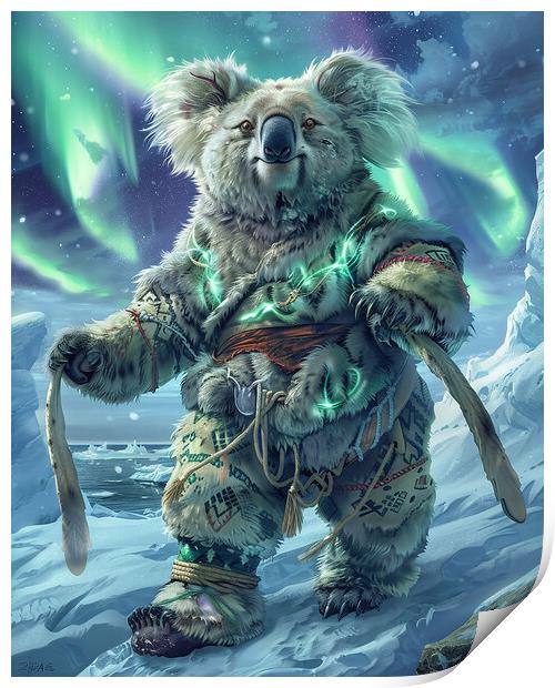 Arctic Anthropomorphic Koala Print by Steve Smith