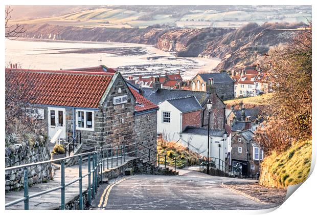 Robin Hoods Bay North Yorkshire Print by Tim Hill