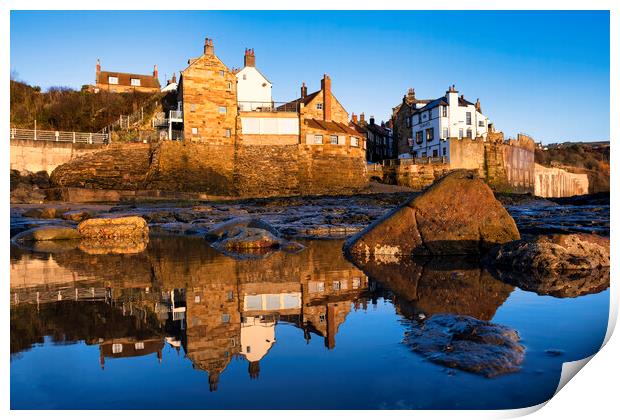 Serenity at Robin Hoods Bay Print by Tim Hill