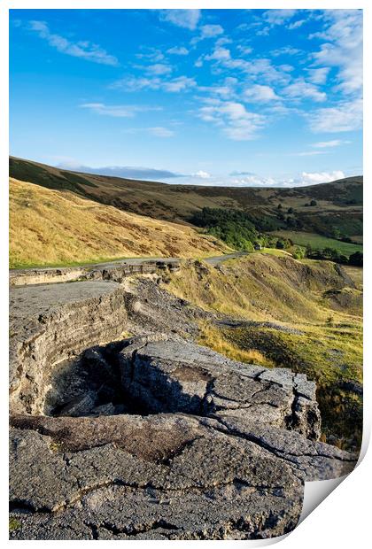 The Ruins of Mam Tor Road Print by Tim Hill