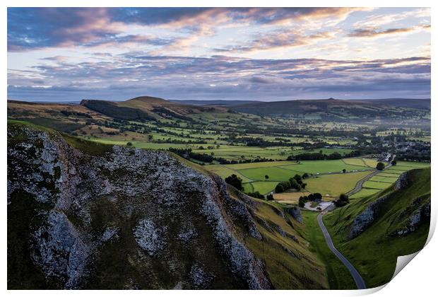 The Great Ridge from Winnats Pass Print by Tim Hill