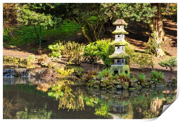 Serene Japanese Garden in Yorkshire Print by Tim Hill