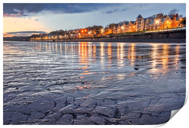 Filey Beach and Seafront at Sunrise Print by Tim Hill