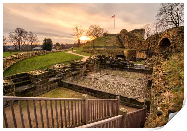 Pontefract Castle Ruins, West Yorkshire Print by Tim Hill