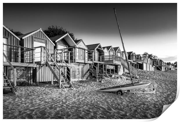 Abersoch Black and White Print by Tim Hill