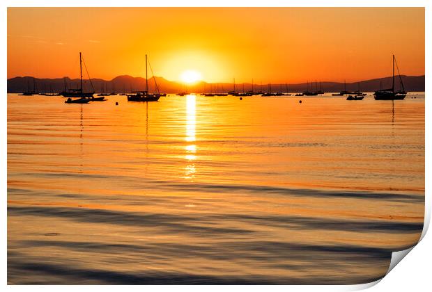 Sunrise happens over Abersoch Bay Print by Tim Hill