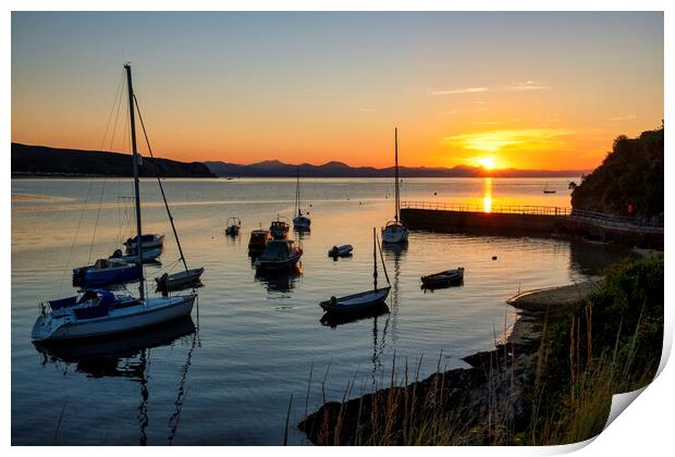 Abersoch Harbour Entrance at Sunrise Print by Tim Hill
