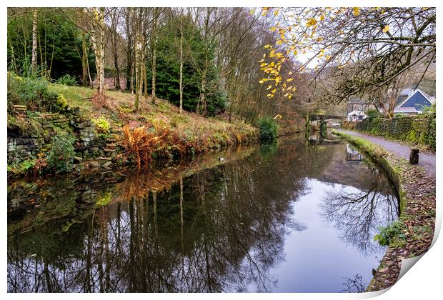 Rochdale Canal Hebden Bridge Print by Tim Hill