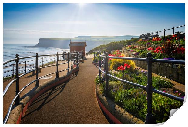 Spring sunshine at Saltburn by the sea Print by Tim Hill