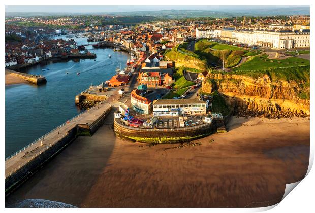 Whitby Beach and Harbour, North Yorkshire Print by Tim Hill