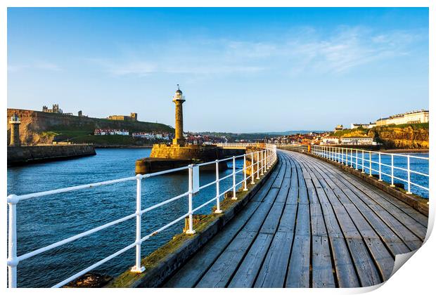 Whitby Seaside Scene Print by Tim Hill