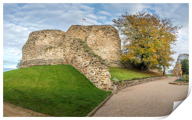 Pontefract Castle in Autumn Print by Tim Hill