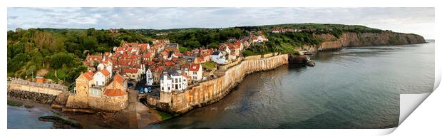 Robin Hoods Bay Aerial Panoramic Print by Tim Hill