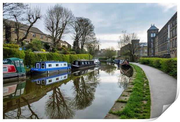 Serene beauty of Skipton canal Print by Tim Hill