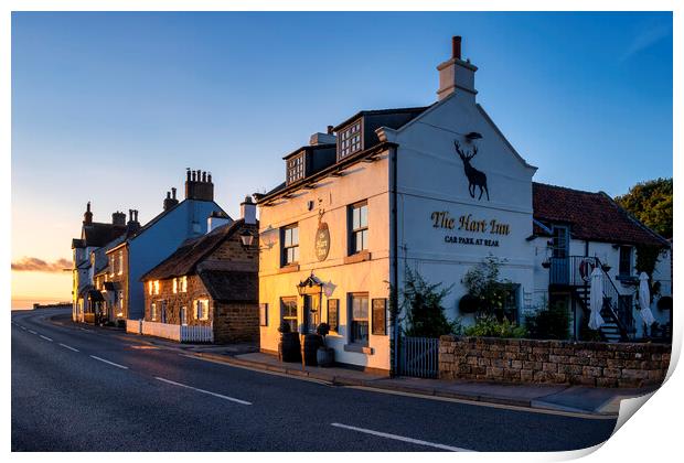 The Hart Inn, Sandsend, North Yorkshire Print by Tim Hill
