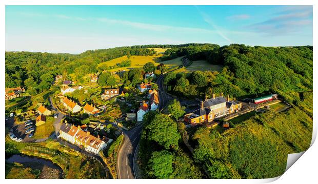 Aerial Sandsend North Yorkshire Print by Tim Hill