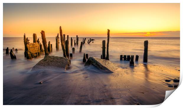 Spurn Point Sunrise Print by Tim Hill