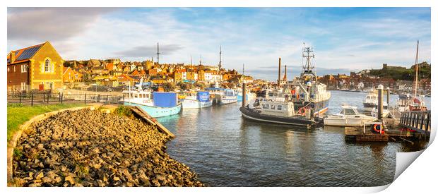 Hazy Sunrise, River Esk, Whitby Print by Tim Hill