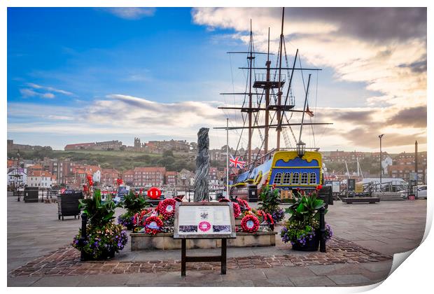 HMS Endeavour Whitby Print by Tim Hill