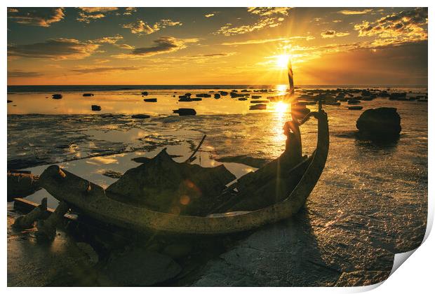 Admiral Von Tromp Shipwreck at Saltwick Bay Print by Tim Hill