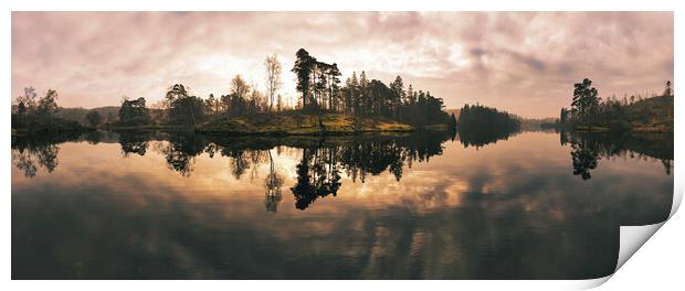 Tarn Hows Panoramic Print by Tim Hill
