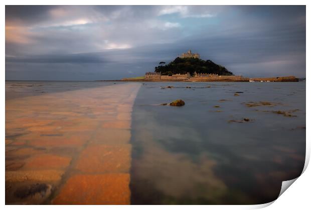 Saint Michaels Mount Causeway Print by Tim Hill