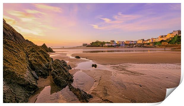 Tenby North Beach Print by Tim Hill