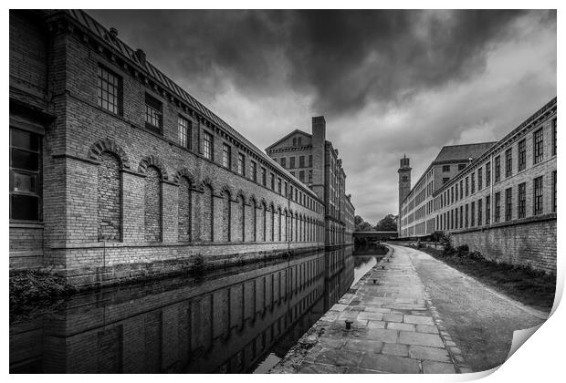 Salts Mill Black and White Print by Tim Hill