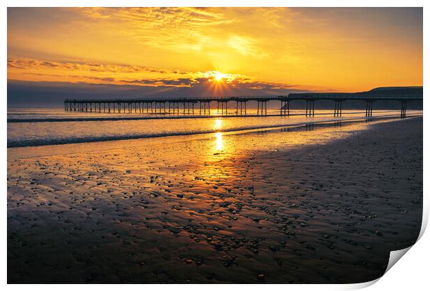 Saltburn Sunrise Print by Tim Hill